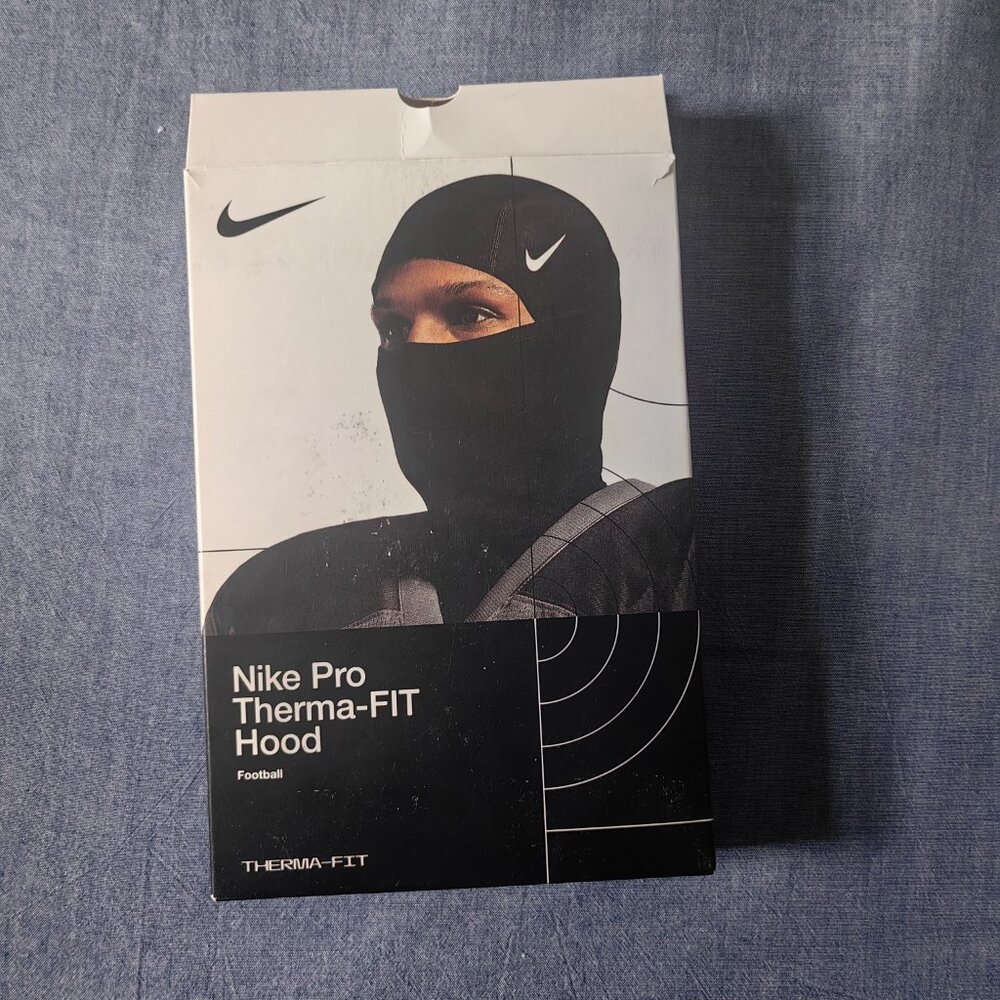 Nike Pro Therma-FIT Hood Black Unisex OSFA Thermal Balaclava Cold Weather